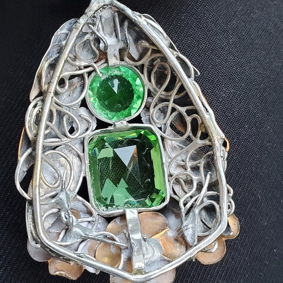 RARE! Vtg. 1940's HOBÉ 1/20 14K STERLING Brooch Pin SIGNED - Picture 9 of 14